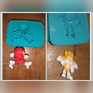 Sonic The Hedgehog & Tails Lot Figure Baking Mold Cake, Candy, Chocolate Fondant
